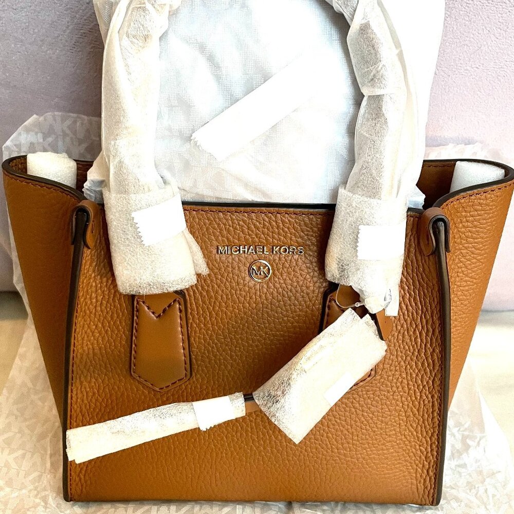Michael Kors Kris Pebbled Leather Satchel